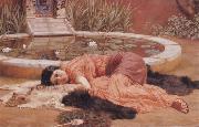 John William Godward Does He Love me oil painting artist